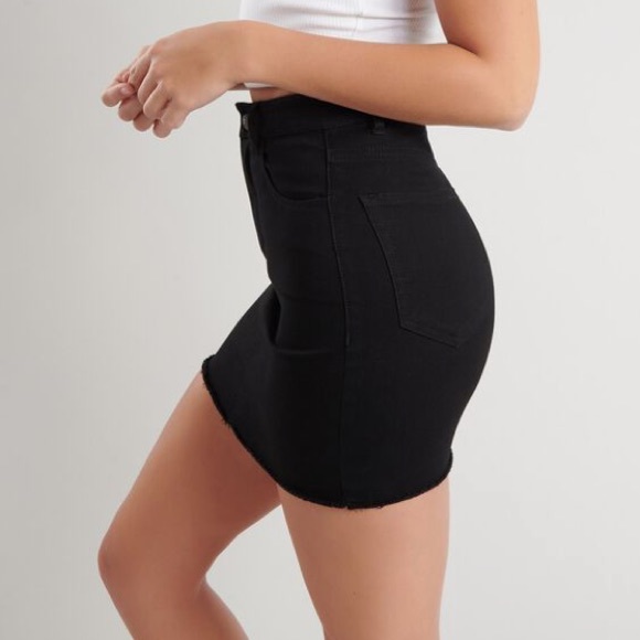 Garage black stretchy jean skirt - Picture 4 of 6